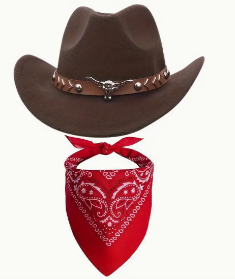 Cowboy Hat & Bandana Set Accessory