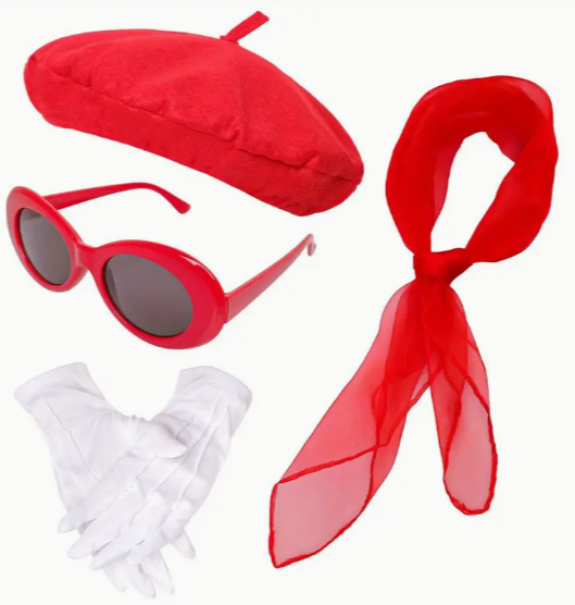 French Red Beret Set