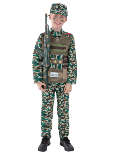 Camouflage Military Boy Costume