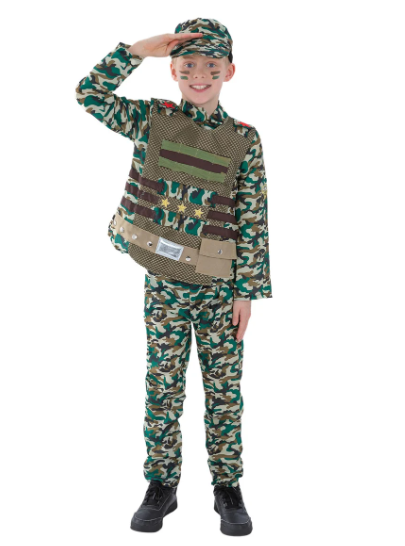 Camouflage Military Boy Costume