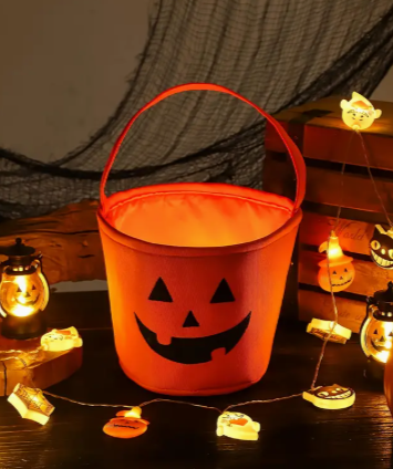 Pumpkin-Shaped Storage Buckets