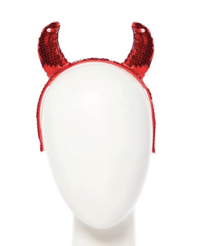 Sequinned Devil Horn Headband